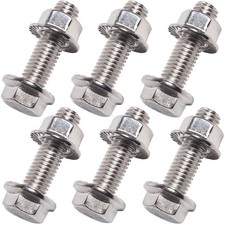 M10X1.5-35mm Stainless Steel Exhaust Bolt Flange Screws M10X1.5-35mm, 6 Set picture