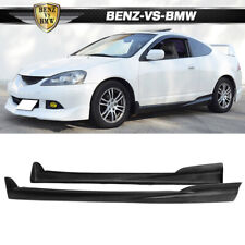 Fits 02-06 Acura RSX MUGEN Style Side Skirts Skirt Pairs PU Unpainted Black picture