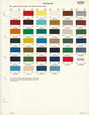 1966 1967 1968 1969 1970 1971 PORSCHE PAINT CHIPS picture