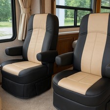 2 Pack RV Seat Covers for Captains Chairs,Motorhome Seat Covers for Class-A RV picture