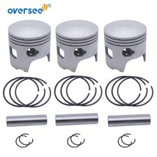 3 Sets Piston Kit STD & Rings Fits Tohatsu Nissan Outboard 70HP 90HP 3B7-00001-2 picture
