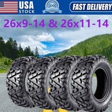 4pcs 26x9-14 26x11-14 Front Rear ATV UTV Tires 26x9x14 26x11x14 6 Ply Rated Mud picture