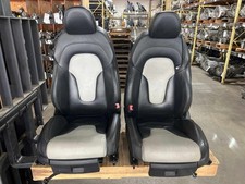 2008-2015 MK2 Audi TT Convertible Seat Set Front & Rear Black & Silver Leather L picture