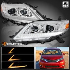 Fits 2011-2020 Toyota Sienna Switchback LED DRL Projector Headlights Headlamps picture