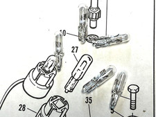 AERMACCHI HARLEY 5 NEW instrument BULBS 71092-74P 12V  1974 - 1978 SX175  SS175 picture
