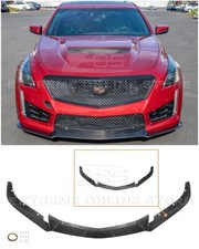 For 16-19 Cadillac CTS-V CARBON FIBER Package Front Bumper Spoiler Lip Splitter picture