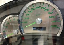 US Speedo Stainless Steel Gauge Face Kit Green Text & Matching Pointers GM 03-06 picture