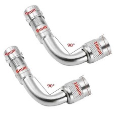2PCS Tire Valve Stem Extension 45 90 135 Degree for Cars Bicycles Universal picture