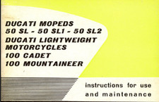 1958-1969 Ducati 50SL 100 Cadet Owners Manual🔥PDF File On USB 35 pages English picture