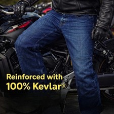 Men's Motorcycle Jeans Kevlar® Lined with Protective Aramid Lining Motorbike picture