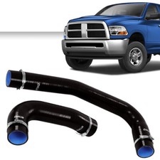 Fit For 2003-2010 Dodge Ram 5.9 6.7L Cummins Diesel Radiator Silicone Hose Black picture