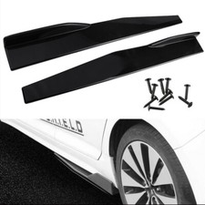 74.5cm Car Black Side Skirts Rocker Splitters Diffuser Winglet Wings Universal picture