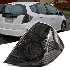 1Pair New LED Tail lights Black Clear Honda For Jazz GE6 GE7 GE8 GE9 2008 - 2013 picture