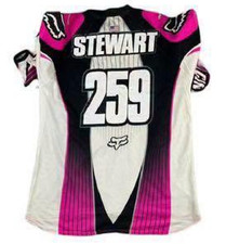 Ama Supercross STEWART 259 Chevy Trucks  Kawasaki Pink Fo x Jerseys Size L 23.5