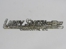 VTG Larry Smith Chevrolet Charlotte North Carolina Metal Dealership Badge Emblem picture
