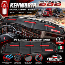 Kenworth T600 T660 T800 Dashboard Black Vinyl Mat Cover Easy to Clean picture
