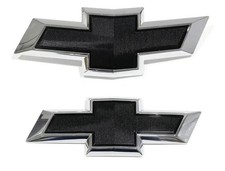 OEM Chevrolet Equinox Black Front & Rear Bowtie Emblem Set Fits 2018-2024 picture