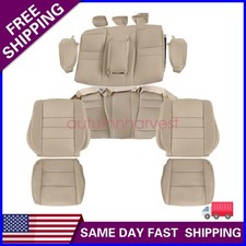 For 2008-2012 Honda Accord EX-L Front & Second Row SEAT COVER With Headrest Tan picture