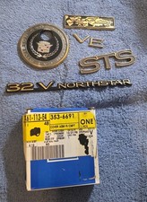 OEM Cadillac Seville STS Gold Edition Emblem Set Wreath Keyhole Bezel 32V Norths picture