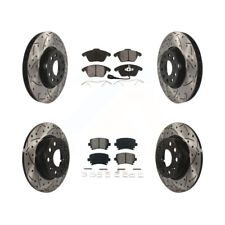 KDS Front Rear Drilled Slot Brake Rotors Metallic Pad for 2011 Volkswagen GTI picture