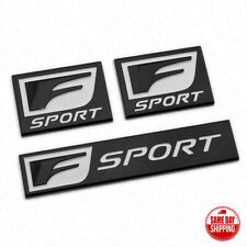 3x F-Sport Black Logo ABS Badge Side Fender Marker Trunk Lid Nameplate Emblem picture