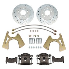 Bolt-On Rear Disc Brake Conversion Kit For GM 10 & 12 drilled and slotted rotors picture
