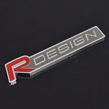 Volvo R Design Chrome Silver Blue Badge Emblem For C30 S60 V40 V50 V60 XC60 XC90 picture