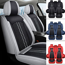 Car Seat Covers 5-Seats Nappa Leather Front Rear Full Set Protectors For TOYOTA picture