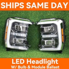 For 2023-2025 Ford F250 Superduty Black Trim LED Reflector Headlights Headlamps picture