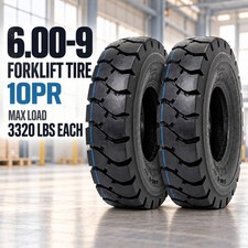 HALBERD Set 2 6.00-9 Forklift Tires 10PR 6.00x9 Industrial LoaderTire Heavy-Duty picture