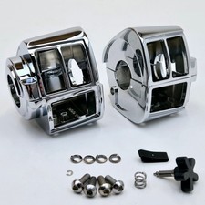 V-FACTOR Chrome Handlebar Switch Housings 1982-1995 Harley Big Twin, XL 13335 picture
