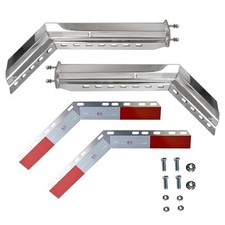 TORQUE Heavy-Duty Chrome Mud Flap Hanger Set for Semi Trucks, 30