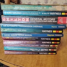 repair manuals mostly haynes.  picture