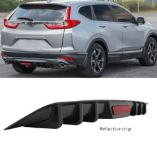 For Honda CR-V Black Rear Bumper Diffuser Lip Splitter Spoiler Shark Fins picture