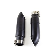2x Motorcycle universal short exhaust 1.8 1 4/5 (45.8mm) inlet. picture