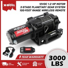 X-BULL Waterproof Electric Winch 3000lb 12V Synthetic Rope Boat Off Road ATV UTV picture