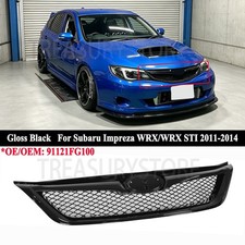 For Subaru Impreza WRX/WRX STI 2011-2014 Honeycomb Front Upper Grill Gloss Black picture