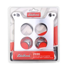 Carburetor Adapter 2696 for Edelbrock Four-Hole Square to Spread-Bore 0.850