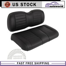New Black Luxurious Golf Cart Front Seat Cushion Set Fits EZGO GOLF CART TXT picture