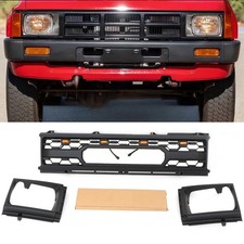 Black Front Grille With lamp frame Fit For Toyota Pickup-Hilux 1984-1986 picture