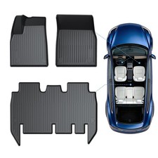 COMAUTO Cargo Liner for Tesla Model X 2021-2026 2027 All Weather TPE mats 3PCS picture