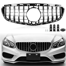 Chrome Front Grille For 2014-2016 Mercedes Benz W212 E300 E350 E400 GT R Style picture
