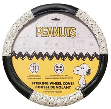 New Peanuts Snoopy Car Accessory Faux Leather Steering Wheel Cover 14.5-15.5 picture