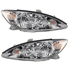 Headlight Set For 2005-2006 Toyota Camry Left and Right Chrome Housing 2Pc picture