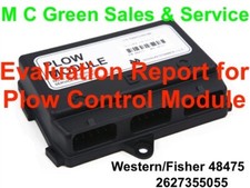 REPAIR EVALUATION REPORT FISHER WESTERN SNOW PLOW CONTROL MODULE CONTROLLER picture