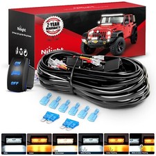 Nilight 16AWG Strobe Light Wiring Harness Kit 2Leads Customized for Strobe Light picture