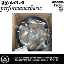 OEM Alcantara Suede Black Steering Wheel K9561AP010 for Hyundai Veloster N 19-21 picture