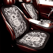 Mesh, Leather Trim, Breathable, Non-Slip Bottom, Car Seat Cushions, 7 Pieces bla picture