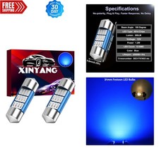 2PCS 31mm DE3175 Festoon LED Bulbs - 260 Lumen Upgrade for License Plate & Dome picture