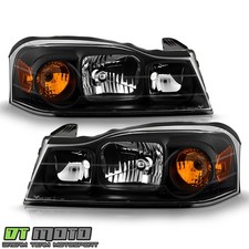 Black 2006-2007 Saturn VUE Headlights Headlamps Left+Right Replacement 06-07 Set picture